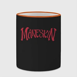 Кружка 3D Maneskin Inscription, цвет: 3D-оранжевый кант — фото 2