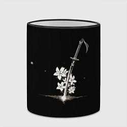 Кружка 3D Nier - Sword and Flowers, цвет: 3D-черный кант — фото 2