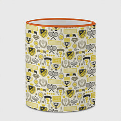 Кружка 3D Кубок Дэвиса, цвет: 3D-оранжевый кант — фото 2