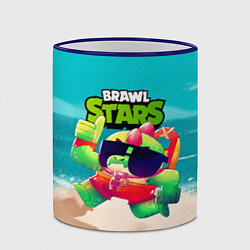 Кружка 3D Базз Buzz Brawl Stars пляж, цвет: 3D-синий кант — фото 2
