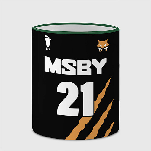 Кружка цветная 21 MSBY BLACK JACKALS / 3D-Зеленый кант – фото 2