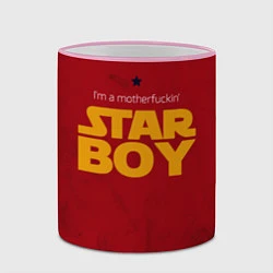 Кружка 3D The Weeknd - Star Boy, цвет: 3D-розовый кант — фото 2