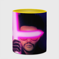 Кружка 3D The Weeknd - Blinding Lights, цвет: 3D-белый + желтый — фото 2