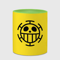 Кружка 3D Как у Трафальгара Ло One Piece, цвет: 3D-белый + светло-зеленый — фото 2