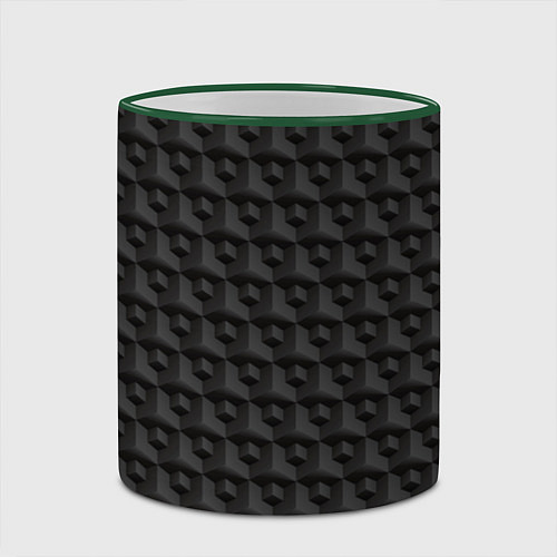 Кружка цветная ПрикоЛьные квадратики / 3D-Зеленый кант – фото 2