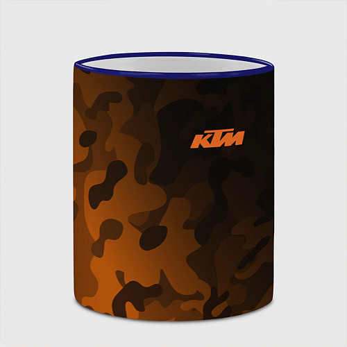 Кружка цветная KTM КТМ CAMO RACING / 3D-Синий кант – фото 2