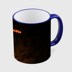 Кружка 3D KTM КТМ CAMO RACING, цвет: 3D-синий кант