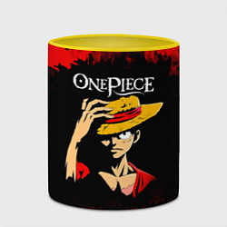 Кружка 3D Луффи One Piece Большой куш, цвет: 3D-белый + желтый — фото 2