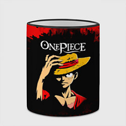 Кружка 3D Луффи One Piece Большой куш, цвет: 3D-черный кант — фото 2