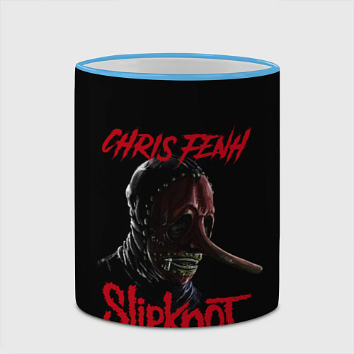 Кружка цветная CHRIS FENH SLIPKNOT СЛИПКНОТ Z / 3D-Небесно-голубой кант – фото 2