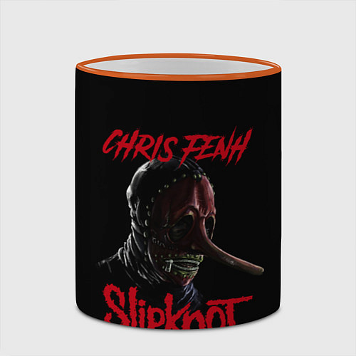 Кружка цветная CHRIS FENH SLIPKNOT СЛИПКНОТ Z / 3D-Оранжевый кант – фото 2