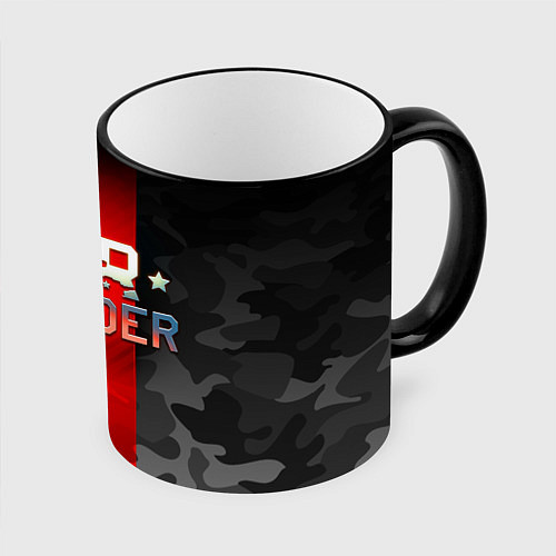 Кружка цветная WAR THUNDER ВАР ТАНДЕР / 3D-Черный кант – фото 1