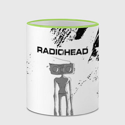 Кружка 3D Radiohead Радиохед Z, цвет: 3D-светло-зеленый кант — фото 2
