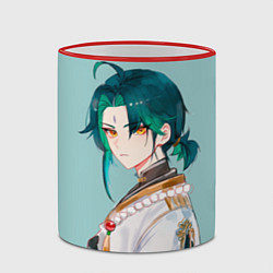 Кружка 3D Xiao Genshin Impact, цвет: 3D-красный кант — фото 2