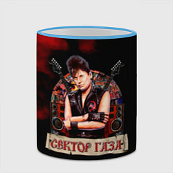 Кружка 3D Юрка ХОЙ - Сектор Газа, цвет: 3D-небесно-голубой кант — фото 2