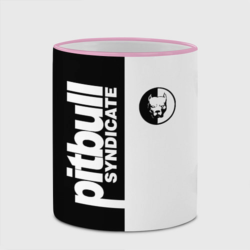 Кружка цветная PITBULL SYNDICATE ПИТБУЛЬ / 3D-Розовый кант – фото 2