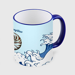Кружка 3D Nautilus Pompilius океан, цвет: 3D-синий кант