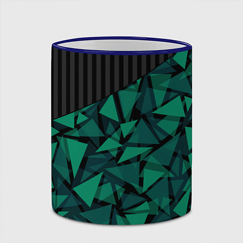 Кружка цветная Геометрический узор / 3D-Синий кант – фото 2