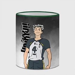 Кружка 3D Котаро Бокуто Bokuto Kotaro, цвет: 3D-зеленый кант — фото 2