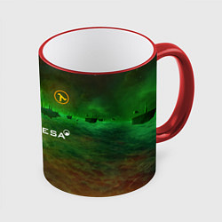 Кружка 3D BLACK MESA HALF-LIFE Z, цвет: 3D-красный кант