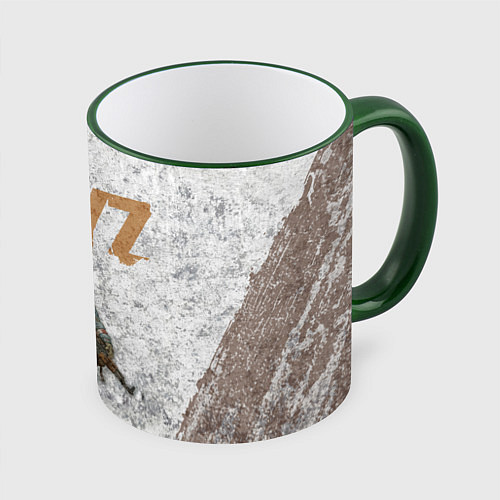Кружка цветная DAYZ ДЕЙЗИ Z / 3D-Зеленый кант – фото 1