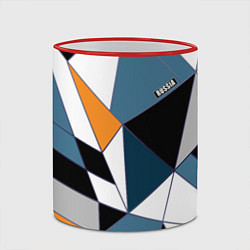 Кружка 3D Геометрический узор, цвет: 3D-красный кант — фото 2
