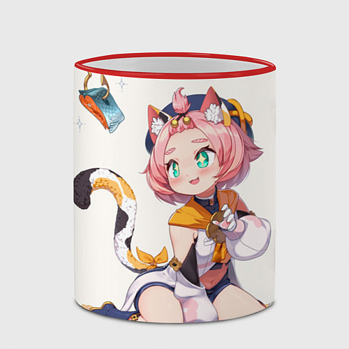 Кружка цветная Diona Katzlein Cocktail / 3D-Красный кант – фото 2