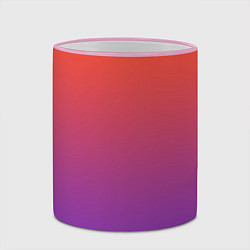 Кружка 3D Оранжевый и Фиолетовый, цвет: 3D-розовый кант — фото 2