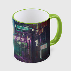 Кружка 3D Neon Tokyo, цвет: 3D-светло-зеленый кант