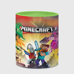 Кружка 3D MINECRAFT МАЙНКРАФТ Z, цвет: 3D-белый + светло-зеленый — фото 2