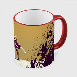 Кружка 3D Yorha 2B Nier Automata Z, цвет: 3D-красный кант