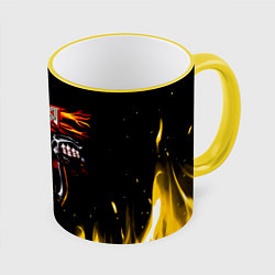 Кружка 3D Ария - Герой асфальта, цвет: 3D-желтый кант