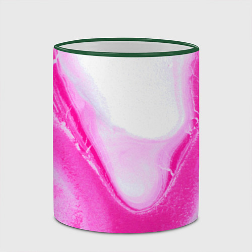 Кружка цветная Жидкий пурпур / 3D-Зеленый кант – фото 2