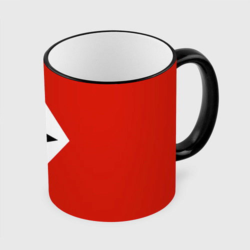 Кружка цветная Алиса Ъ «Твёрдый знак» / 3D-Черный кант – фото 1