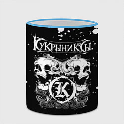Кружка 3D Кукрыниксы черепа, цвет: 3D-небесно-голубой кант — фото 2