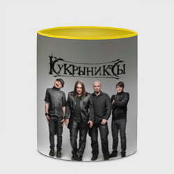 Кружка 3D Кукрыниксы рок группа, цвет: 3D-белый + желтый — фото 2