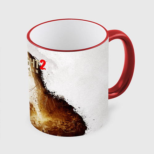 Кружка цветная Dying Light 2 Original / 3D-Красный кант – фото 1