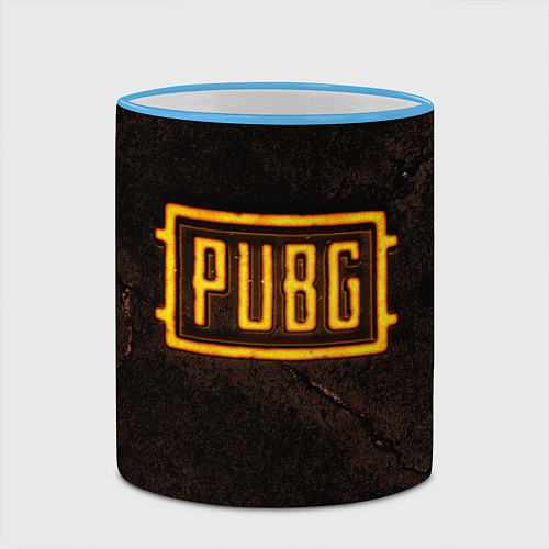 Кружка цветная PUBG ПАБГ NEON / 3D-Небесно-голубой кант – фото 2