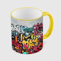 Кружка 3D Graffiti on the wall, цвет: 3D-желтый кант