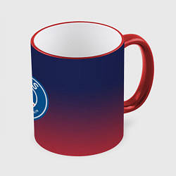 Кружка 3D PSG ПСЖ PARIS SAINT GERMAIN, цвет: 3D-красный кант