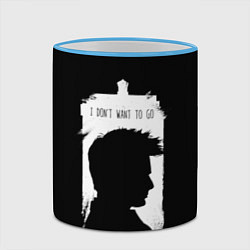 Кружка 3D Я не хочу идти, цвет: 3D-небесно-голубой кант — фото 2