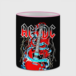 Кружка 3D ACDC гитара, цвет: 3D-розовый кант — фото 2
