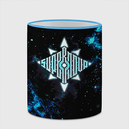 Кружка цветная Supernova / 3D-Небесно-голубой кант – фото 2