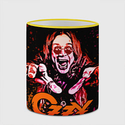 Кружка 3D Ozzy Osbourne, цвет: 3D-желтый кант — фото 2