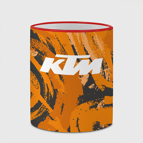 Кружка цветная KTM КТМ Z / 3D-Красный кант – фото 2