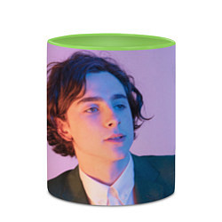 Кружка 3D Timothee Chalamet, цвет: 3D-белый + светло-зеленый — фото 2