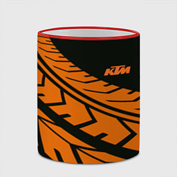 Кружка 3D ORANGE KTM КТМ Z, цвет: 3D-красный кант — фото 2
