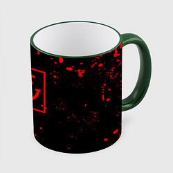 Кружка 3D BON JOVI РОК ROCK HAVE A NICE DAY, цвет: 3D-зеленый кант