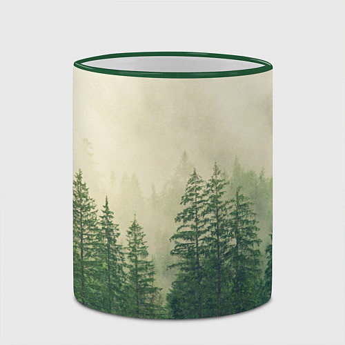 Кружка цветная Лес / 3D-Зеленый кант – фото 2