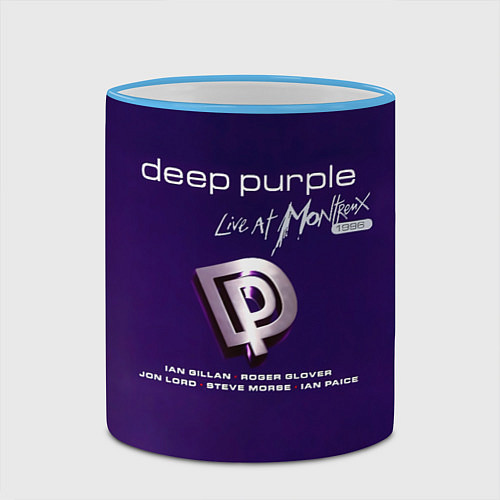 Кружка цветная Deep Purple - Live at Montreux 1996 / 3D-Небесно-голубой кант – фото 2